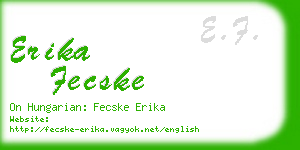 erika fecske business card